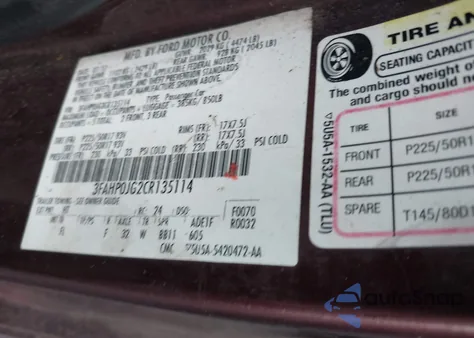 2012 Ford Fusion Sel from USA, damaged, VIN 3FAHP0JG2CR135114